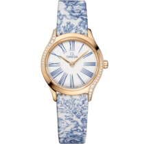 De Ville Mini Trésor 26 mm, Moonshine™-Gold mit „Toile de Jouy“ - 42857266004001