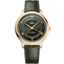De Ville Prestige 42 mm, Stahl - Gelbgold mit Alligator - 43423422210001