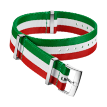 NATO-Armband - Grün-weiß-rotes Polyamidarmband mit 3 Streifen - 031CWZ010656w
