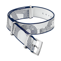 NATO-Armband - Weiß-blaues Polyamidarmband - 031Z019138W