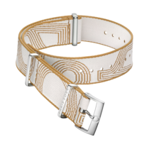 NATO-Armband - Weiß-gelbes Polyamidarmband - 031Z019139W