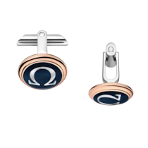 Omegamania Boutons de manchette, or rouge 18K, nacre, acier inoxydable - CA02DG0700305