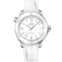 Seamaster Planet Ocean 600M 39,5 mm, Stahl mit Lederarmband - 21533402004001