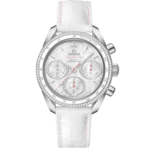 Speedmaster 38 38 mm, steel on leather strap - 32438385055001