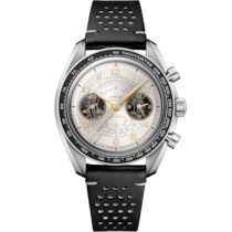 Speedmaster Chronoscope 43 mm, Stahl mit Lederarmband - 52232435102001