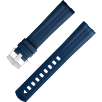 Zweiteiliges armband - Blaues Kautschukarmband mit Dornschließe für die Seamaster Diver 300M - 032CVZ010127W