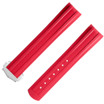 Zweiteiliges armband - Seamaster Diver 300M rotes Kautschukarmband mit Faltschließe - 032Z019021W