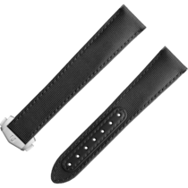 Zweiteiliges armband - Schwarzes Textilarmband Speedmaster Moonwatch mit Faltschließe - 032CWZ014117W
