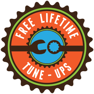 Free lifetime tuneups with bikes from Zippy's!